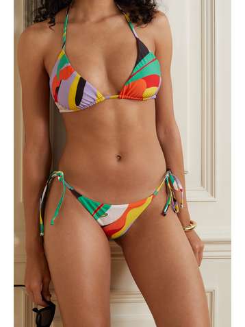 MARA HOFFMAN +NET SUSTAIN Lei printed recycled bikini briefs