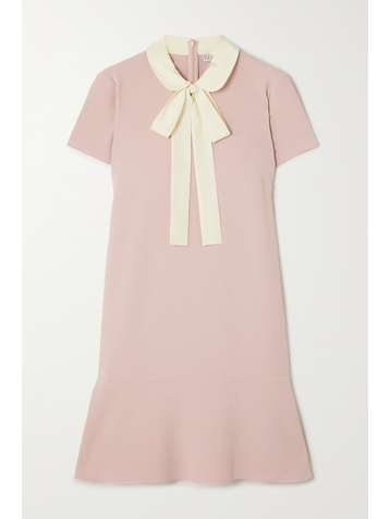 REDVALENTINO Mini-robe en crêpe à col noué