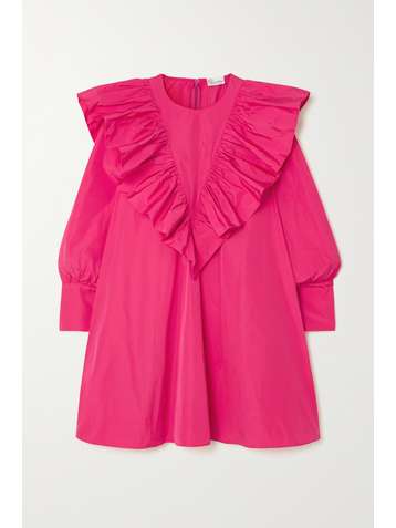 REDVALENTINO Mini-robe en taffetas à volants
