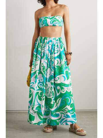 EMILIO PUCCI + NET SUSTAIN Albizia printed cotton-poplin maxi skirt