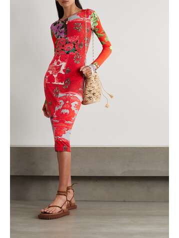 PREEN BY THORNTON BREGAZZI Gretal floral-print stretch-crepe dress