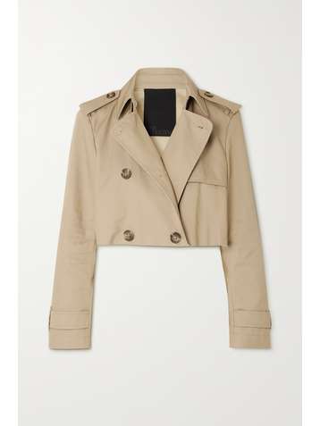 REDVALENTINO Veste en gabardine de coton mélangé effilée à plis
