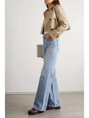 REDVALENTINO Veste en gabardine de coton mélangé effilée à plis