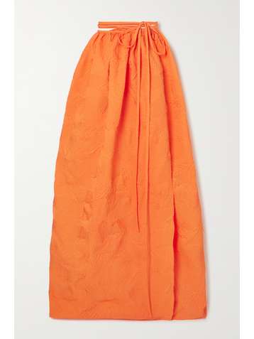 CHRISTOPHER ESBER Crinkled cloqué maxi wrap skirt