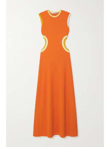 CHRISTOPHER ESBER Fran Kleid aus geripptem Stretch-Jersey mit Cut-outs