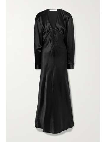 CHRISTOPHER ESBER Triquetra Maxikleid aus Seidensatin mit Cut-outs