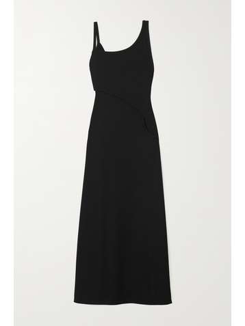 CHRISTOPHER ESBER Asymmetrisches Kleid aus geripptem Stretch-Jersey mit Cut-out