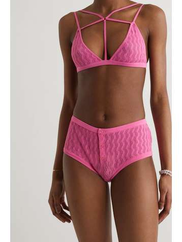 DODO BAR OR Barbara pointelle-knit soft-cup triangle bra