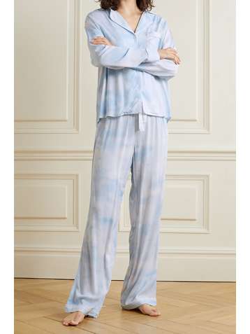 RAILS Clara Pyjama aus bedrucktem Twill mit Paspeln