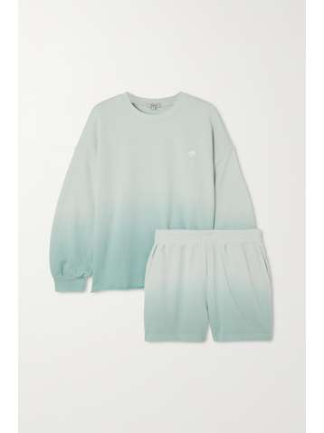 RAILS Reeves Jane ombré cotton-blend jersey sweatshirt and shorts set