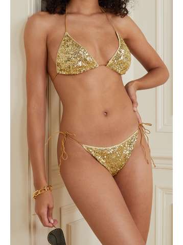 OSÉREE Triangel-Bikini mit Pailletten