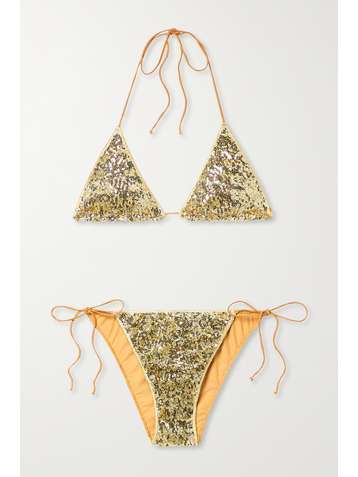 OSÉREE Triangel-Bikini mit Pailletten