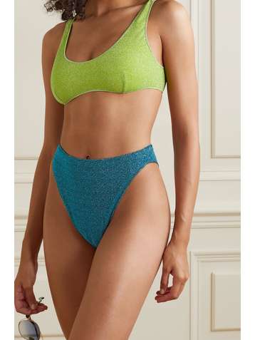 OSÉREE Lumière 90s zweifarbiger Bikini aus Stretch-Lurex®