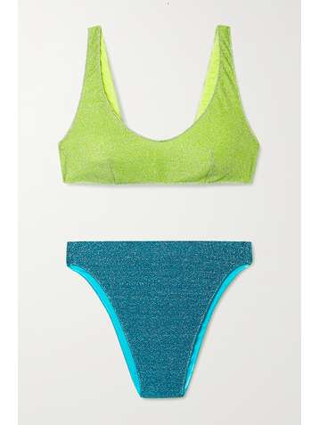 OSÉREE Lumière 90s zweifarbiger Bikini aus Stretch-Lurex®