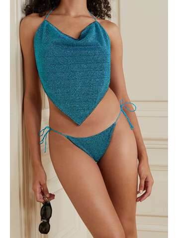 OSÉREE Lumière Neckholder-Bikini aus Stretch-Lurex®