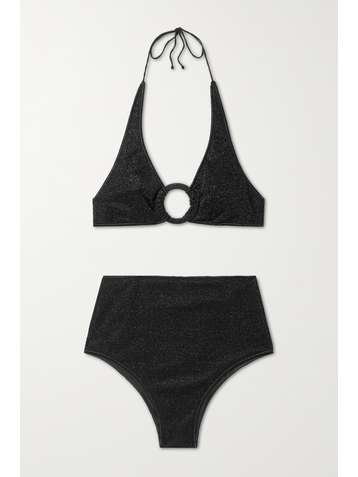 OSÉREE Lumière Ring stretch-Lurex triangle bikini
