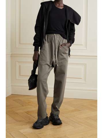 RICK OWENS Pantalon de survêtement façon treillis en jersey de coton biologique