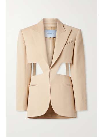 MUGLER Cutout wool-twill blazer