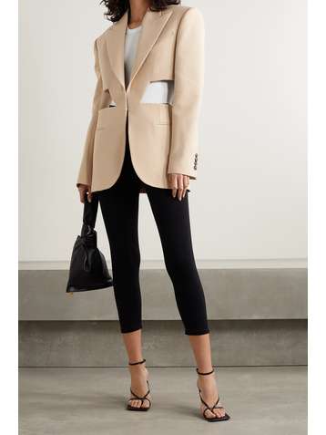 MUGLER Cutout wool-twill blazer