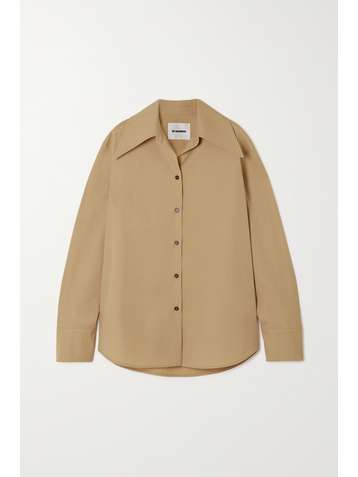 JIL SANDER Chemise en gabardine de laine