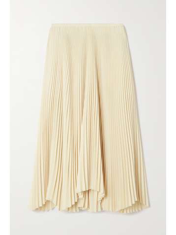 JIL SANDER Jupe asymétrique en gabardine à plis