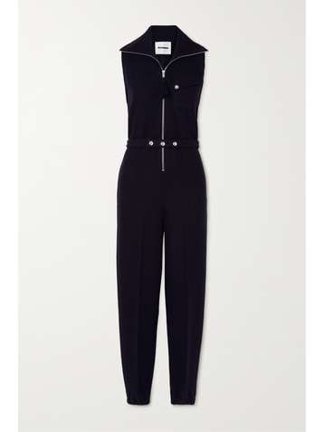 JIL SANDER Combi-pantalon en feutre de laine mélangée à ceinture
