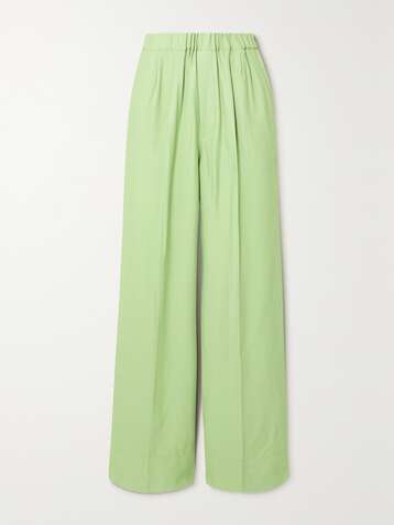 GAUCHERE Pantalon large en serge Tori