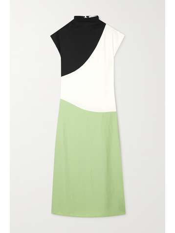 GAUCHERE Robe midi en crêpe et en serge Tomasa