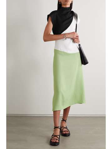 GAUCHERE Robe midi en crêpe et en serge Tomasa