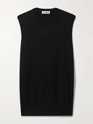 JIL SANDER Pull sans manches en cachemire