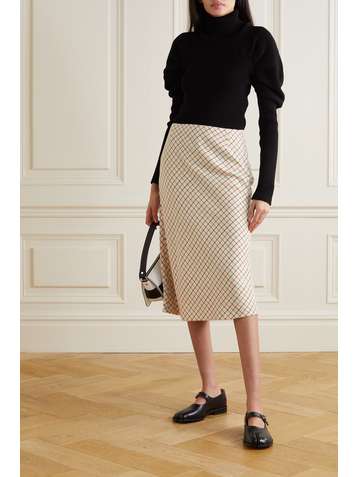 MAISON MARGIELA Checked wool-tweed skirt