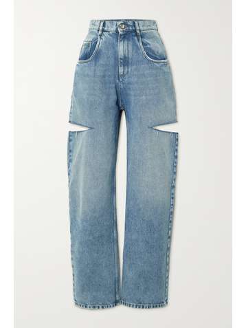 MAISON MARGIELA Cutout high-rise tapered jeans