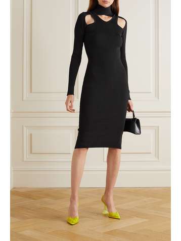 COPERNI Cutout ribbed-knit midi dress