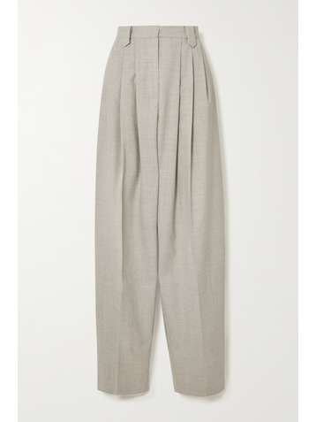 MAGDA BUTRYM Pantalon fuselé en laine à plis