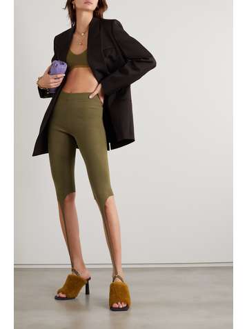 JACQUEMUS Alba cutout ribbed-knit leggings