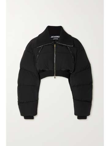 JACQUEMUS Pralù cropped quilted padded shell jacket