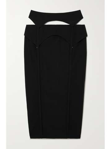 JACQUEMUS Draio cutout shell midi skirt