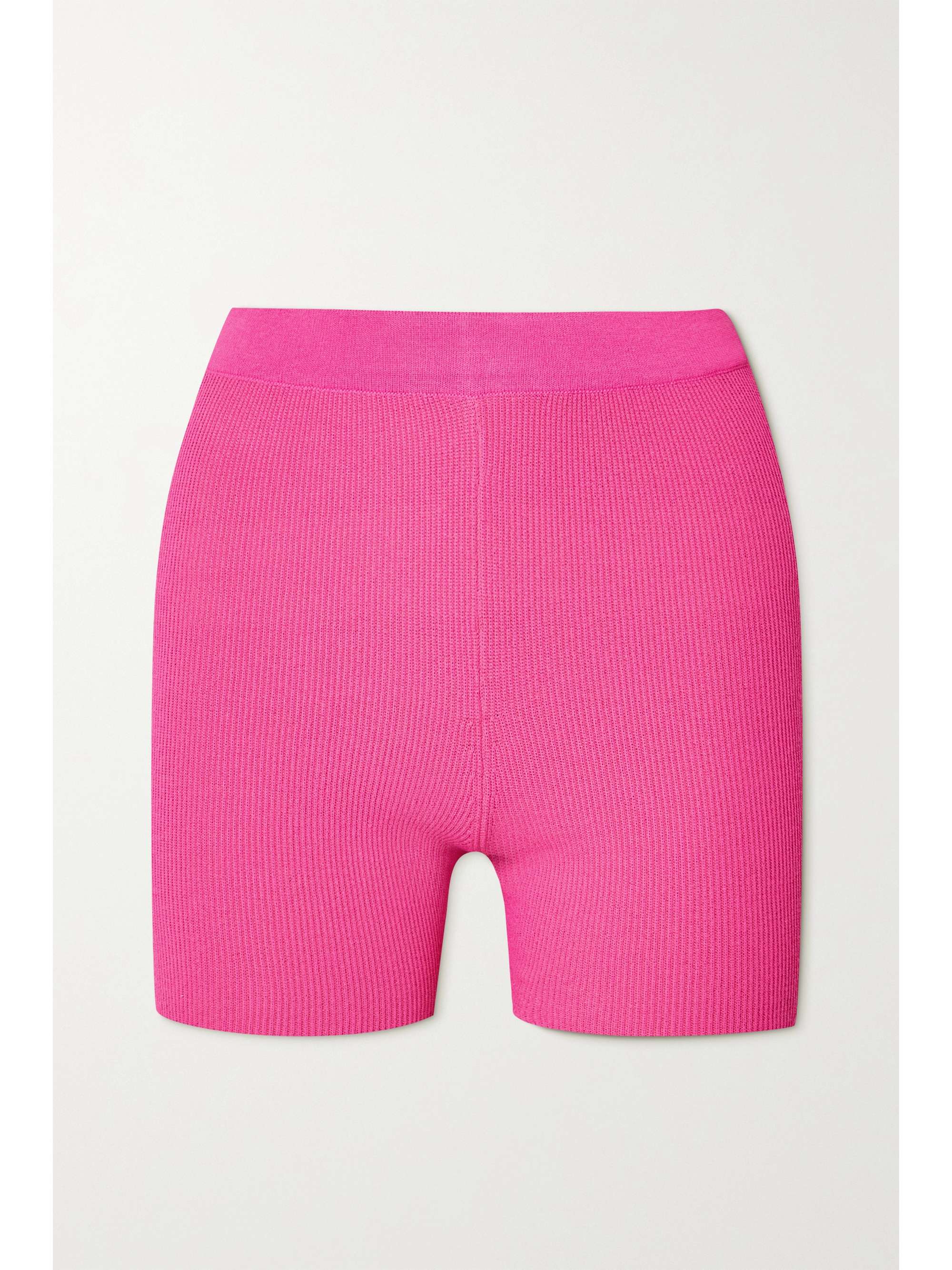 Pink Arancia ribbed-knit shorts 