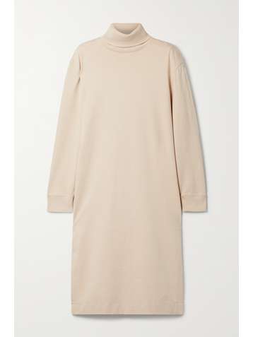 TIBI Punto Milano cotton-jersey turtleneck dress