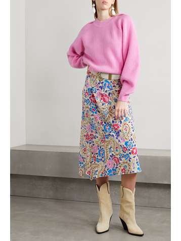 ISABEL MARANT Billie ribbed wool and cashmere-blend sweater