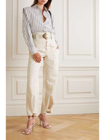 ISABEL MARANT Pantalon droit convertible en serge de coton Darlena