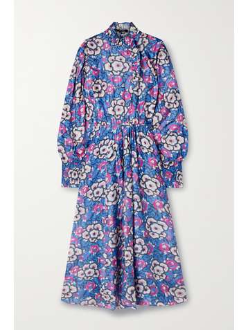 ISABEL MARANT Cilyescott ruffled floral-print silk-organza midi dress