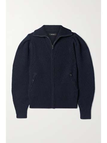 ISABEL MARANT Abby ribbed wool and cashmere-blend cardigan