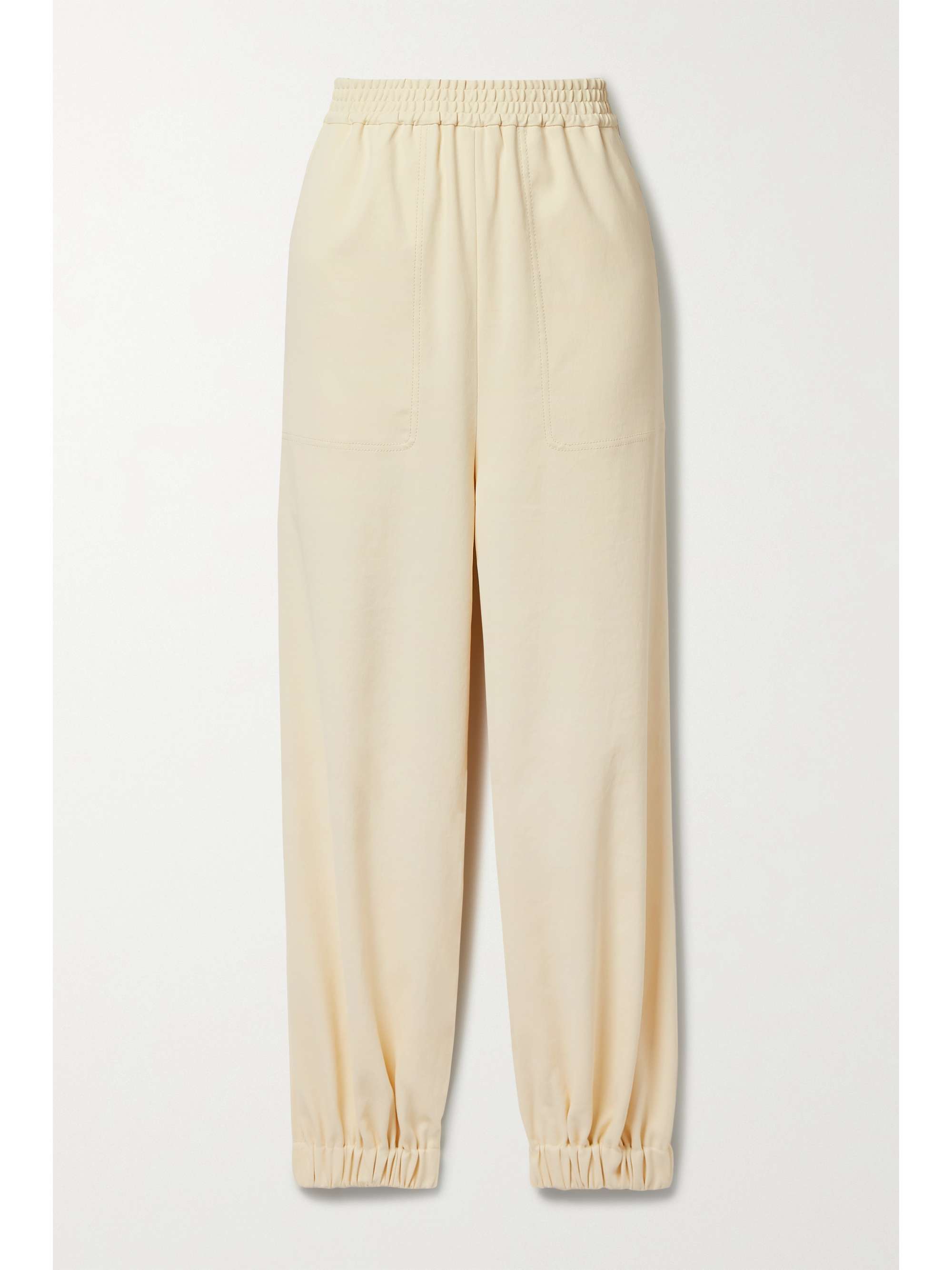 Pastel yellow Chalky crepe track pants 