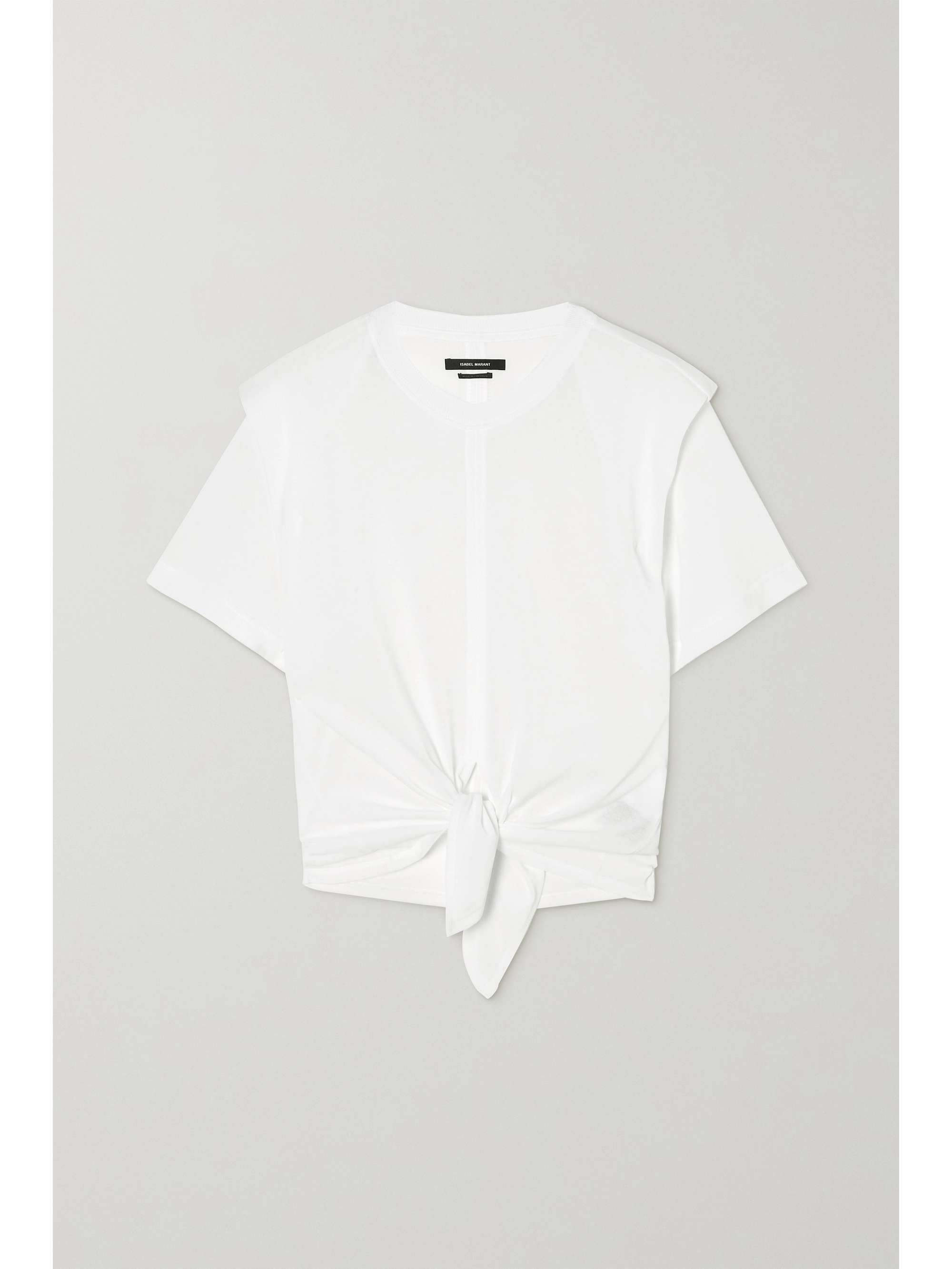 White Zelikia tie-front cotton-jersey T 