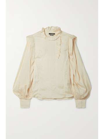 ISABEL MARANT Chandra ruffled silk-crepe blouse