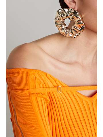 JACQUEMUS Les Chouchous gold-tone earrings