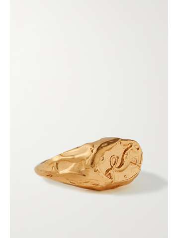 ALIGHIERI Capricorn gold-plated ring