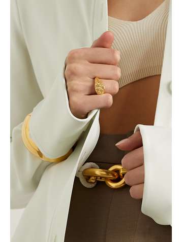ALIGHIERI Leo gold-plated ring