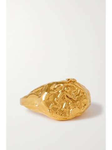 ALIGHIERI Aquarius gold-plated ring